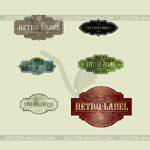 RETRO LABELS - vector clip art