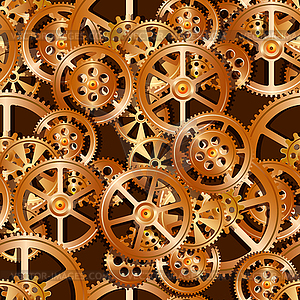 Gears mechanical seamless black - vector clip art