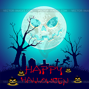 Счастливый Хэллоуин - изображение в векторном формате