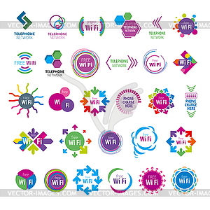 Biggest collection of logos Wi fi - vector clip art