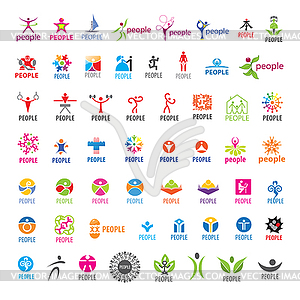 Biggest collection of logos people - vector image