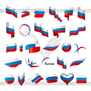Biggest collection of flags of Russia - vector clipart / vector image