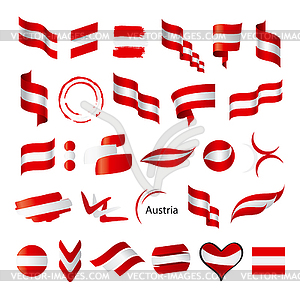 Biggest collection of flag of Austria - vector clip art