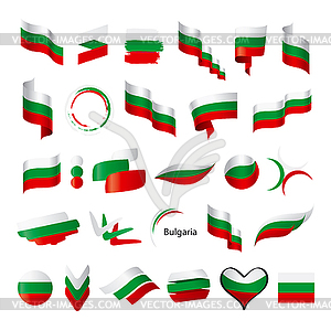 Biggest collection of flag of Bulgaria - vector clipart