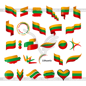 Biggest collection of flags of Lithuania - vector image