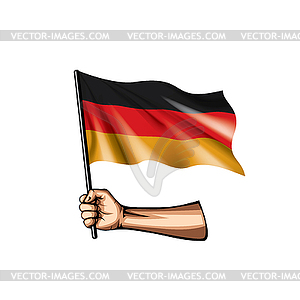 Германия флаг и рука - векторный дизайн
