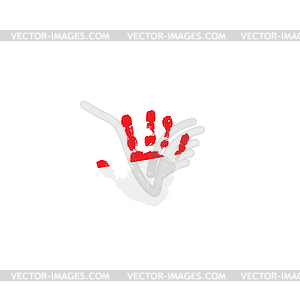 Indonesia flag and hand - vector image