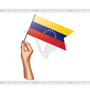 Венесуэла флаг и рука - клипарт в формате EPS