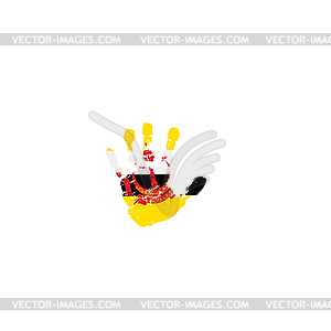 Brunei flag and hand - vector clipart / vector image