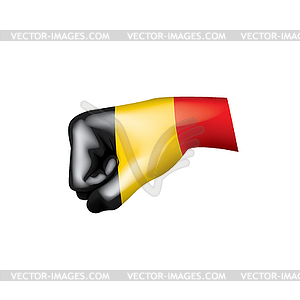 Бельгийский флаг и рука - изображение в векторе