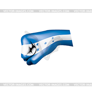 Гондурас флаг и рука - стоковое векторное изображение