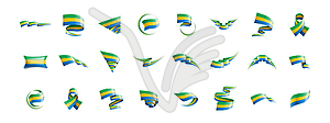 Габонский флаг, - векторное изображение клипарта