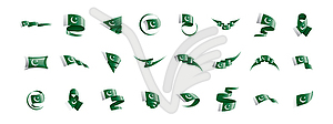 Пакистанский флаг, - векторный клипарт Royalty-Free