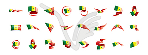 Senegal flag, - color vector clipart