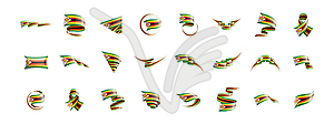 Zimbabwe flag, - vector clipart