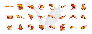 Macedonia flag, - vector clip art