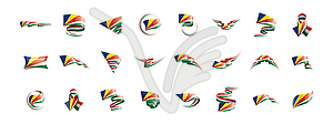 Seychelles flag, - color vector clipart