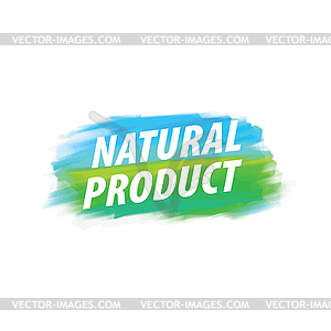 Sign with text natural product - vector clipart