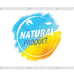 Sign with text natural product - vector clip art