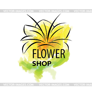 Logo for selling flowers. Abstract - vector image