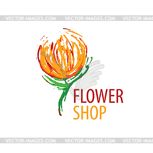 Логотип для продажи цветов. Абстрактный - изображение в формате EPS