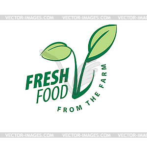 Logo fresh food of farm - vector clipart