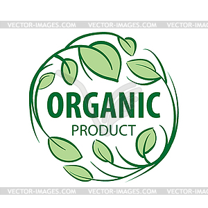 Sign organic product - vector clipart