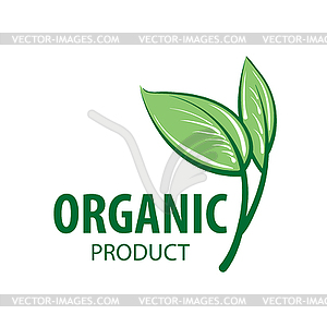 Sign organic product - vector image