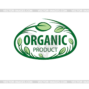 Sign organic product - vector image