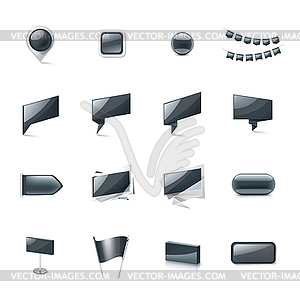 Black sticker - vector image