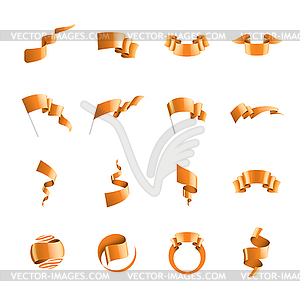 Orange sticker - vector image