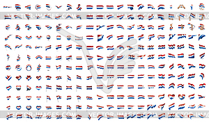 Very big collection of flags of Netherlands - vector clipart