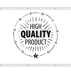 Mark of best quality of product drawn by hand - royalty-free vector clipart