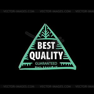 Mark of best quality of product drawn by hand - vector clipart