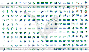 Very big collection of flags of Sierra Leone - royalty-free vector image