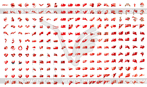 Very big collection of flags of Tonga - vector clipart