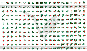 Very big collection of flags of Bangladesh - vector clipart