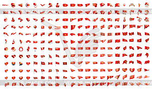 Very big collection of flags of Vietnam - vector clipart