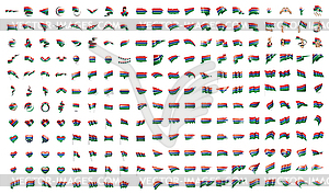 Very big collection of flags of Gambia - vector image