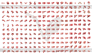 Very big collection of flags of Denmark - vector clipart