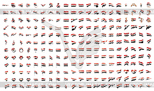 Very big collection of flags of Egypt - vector clipart / vector image