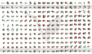 Very big collection of flags of Jordan - vector EPS clipart