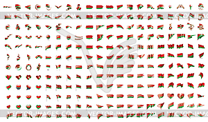 Very big collection of flags of Belarus - vector clip art