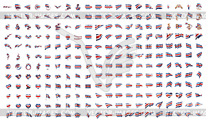 Very big collection of flags of Costa Rica - vector clipart