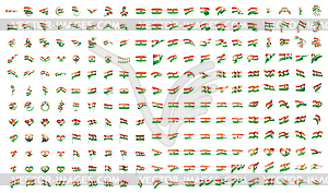 Very big collection of flags of Niger - vector image