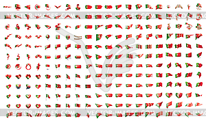 Very big collection of flags of Portugal - vector clip art