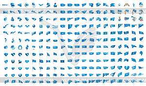 Very big collection of flags of Somalia - vector clipart