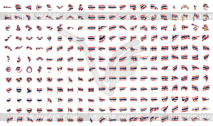 Very big collection of flags of Thailand - vector clipart