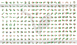 Very big collection of flags of Burundi - vector image