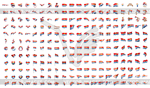 Very big collection of flags of Kiribati - vector image